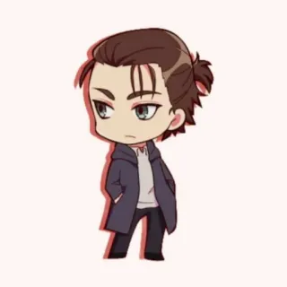 🥺 Eren Yeager Attack on Titan anime, character, attack on titan, eren yeager, chibi, manga telegram sticker
