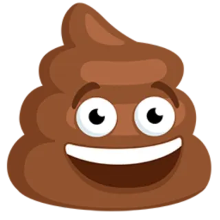 💩 caca, emoji, marron, sourire, dessin animé telegram sticker