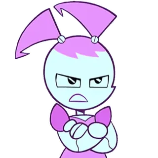 😠 Jenny Wakeman My Life as a Teenage Robot Dessin animé, Robot, En colère, Adolescent, Personnage telegram sticker