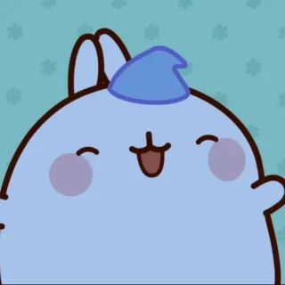 🌟 cute, bunny, happy, cartoon, kawaii, animal telegram sticker