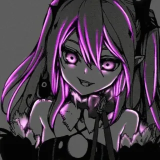 💓 动漫, 吸血鬼, 女孩, 可爱, 哥特, 角色 telegram sticker