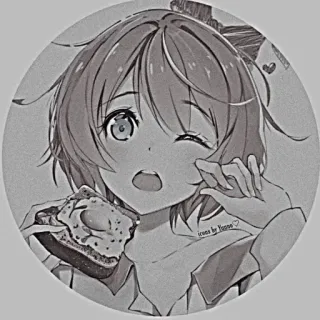 🍓 icons by Yogno anime, girl, toast, icon telegram sticker