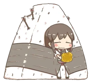 🍙 Anime, Mädchen, Essen, Reisball, Süß telegram sticker