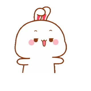 🍼 bunny, cute, animal, cartoon, sticker whatsapp sticker