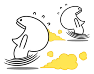 🏃 Cartoon, Lustig, Furz, Humor, Weiß telegram sticker