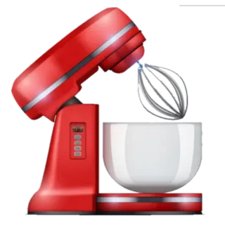 🥣 cocina, batidora, rojo, electrodoméstico, cocinar, hornear, batidor telegram sticker