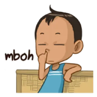 👐 mboh Desenho animado, Criança, Dedo no nariz, Preguiçoso telegram sticker