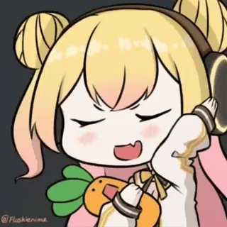 🎧 anime, cute, sticker, cartoon, hololive, fanart, drawing telegram sticker