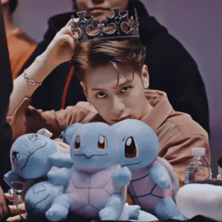 😡 homem, coroa, Squirtle, bichos de pelúcia, pessoa, K-pop whatsapp sticker