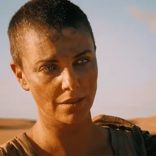 🙂 Furiosa Mad Max: Fury Road Charlize Theron, Imperator Furiosa, Mad Max, action movie, strong female character, post-apocalyptic, desert, warrior whatsapp sticker