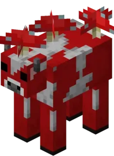 🐮 Minecraft mooshroom, minecraft, mushroom cow, video game, animal, cow telegram sticker