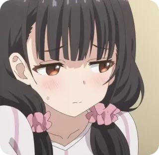 😓 动漫, 女孩, 卡通, 可爱, 角色 telegram sticker