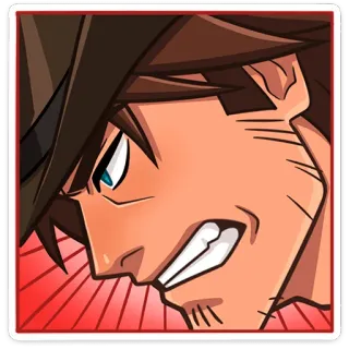 ⭐ złość, twarz, komiks, wyraz, kreskówka, mężczyzna telegram sticker