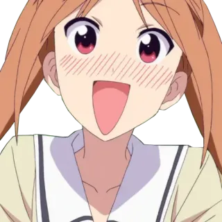 👩 Anime, Garota, Sorriso, Feliz, Fofo telegram sticker