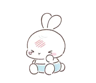 🐰 süß, Hase, Tier, Baby, Cartoon telegram sticker