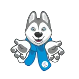 🐾 Husky, Chó, Khăn quàng cổ, Động vật, Dễ thương, Phim hoạt hình telegram sticker