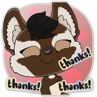🙏 thanks! terima kasih, lucu, hewan, anjing, makasih whatsapp sticker
