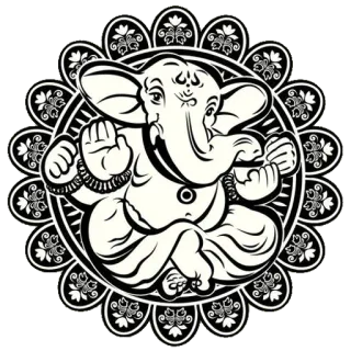 😌 Ganesha Ganesha, Divinità indù, Arte indiana, Dio elefante, Induismo, spirituale telegram sticker