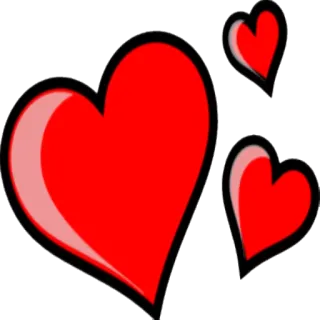 ❤ hearts, love, romance, valentines day, clipart, red telegram sticker