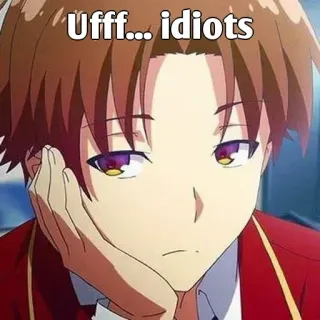 🃏 Ufff... idiots อนิเมะ, คนโง่, ตัวละคร, มังงะ telegram sticker