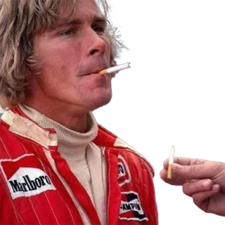 😶 Niki Lauda Fumer, Cigarette, Formule 1, Sport automobile, Marlboro, Pilote whatsapp sticker