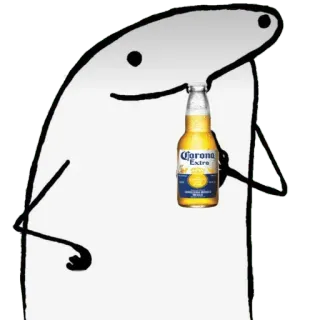 🍾 贴纸, 酒精, 新冠, 啤酒, 卡通 telegram sticker