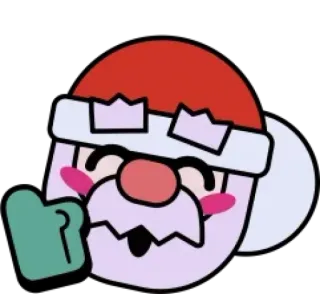 👍 sticker, cartoon, christmas, santa claus, holiday telegram sticker