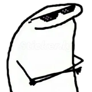 😀 meme, florkofcows, deals with it, sunglasses, cool, sticker telegram sticker