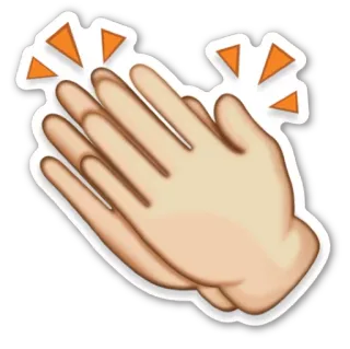 👏 Palmas, Aplausos, Mãos, Emoji, Elogio, Celebração telegram sticker