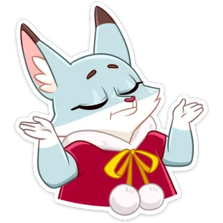 🤷‍♂️ raposa, encolhendo os ombros, fofo, animal, desenho animado, adesivo telegram sticker