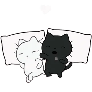 😡 kat, schattig, slapen, cartoon, dier, huisdier telegram sticker