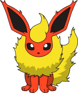 🔥 Flareon Pokemon pokemon, flareon, tipe api, binatang, makhluk whatsapp sticker