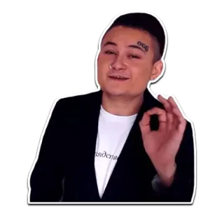 🍍 Mann, Okay-Zeichen, Jacke, Tätowierung whatsapp sticker