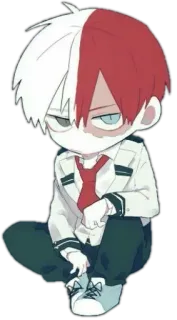 😒 Shoto Todoroki My Hero Academia Anime, Manga, Postać, Fanart, Słodkie, My Hero Academia, Todoroki, Shoto telegram sticker