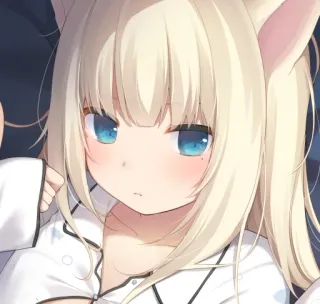 😒 Anime, Mädchen, Katzenmädchen, Süß, Manga, Neko, Kawaii, Ohren telegram sticker