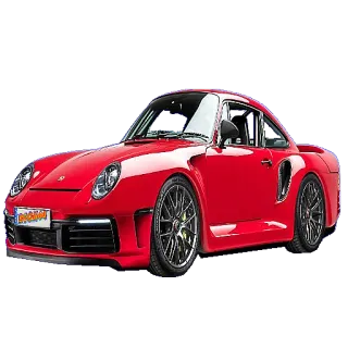 🛺 porsche, merah, mobil, sport, kendaraan telegram sticker