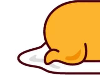 🥞 uovo, pigro, carino, cibo, Gudetama whatsapp sticker