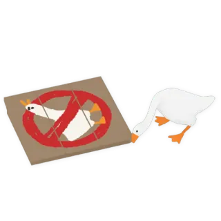 🚫 ガチョウ, 鳥, 禁止, 動物, 標識 telegram sticker