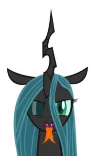 😜 Queen Chrysalis My Little Pony Pônei, Rainha Chrysalis, Vilão, Monstro, Changeling, Mal, Animação whatsapp sticker
