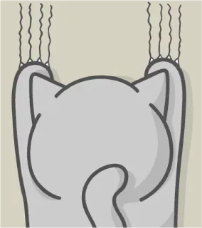 😬 Katze, Kratzen, Haustier, Tier, Cartoon, Süß telegram sticker