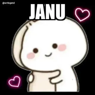 💜 JANU cute, kawaii, hearts, cartoon telegram sticker