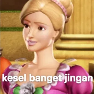 😆 kesel banget jingan barbie, kartun, meme, kesal telegram sticker