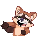 👋 Waschbär, Tier, Cartoon, Sticker, Süß, Lustig whatsapp sticker