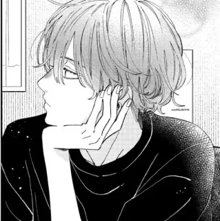 📓 Anime, Manga, Charakter, Illustration, Zeichnung, Porträt, Junge telegram sticker
