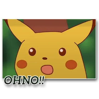 😨 Pikachu OH NO!! pokemon, pikachu, oh não, chocado, anime, fofo telegram sticker