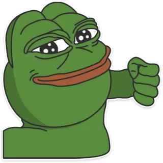 🐸 Pepe the Frog 佩佩蛙, 表情包, 网络文化, 卡通青蛙, 竖起大拇指 telegram sticker