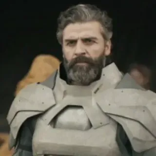 😐 Dune Dune, Oscar Isaac, Duke Leto Atreides, armor, science fiction, movie telegram sticker