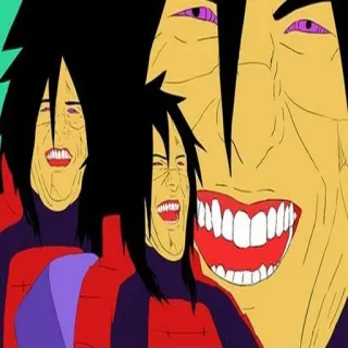 😂 Madara Uchiha Naruto anime, manga, naruto, madara uchiha, laughing, meme telegram sticker