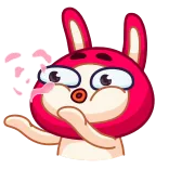 😘 cartoon, rabbit, bunny, sticker, cute, animation, animal telegram sticker