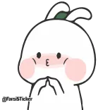 🤭 @TarsiSticker fofo, coelhinho, coelho, animal, desenho animado telegram sticker